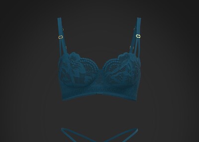 蕾丝文胸 内衣模型-穿戴服饰模型库-Marvelous Designer（.Zprj）模型下载-cg模型网