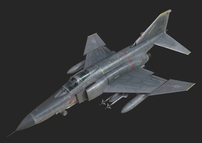 PBR 四种涂装模型-军用飞机模型库-3D Studio(.3ds)模型下载-cg模型网