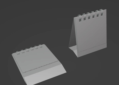 办公室台历 日历模型-场景部件模型库-Blender(.blend)模型下载-cg模型网