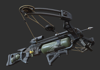 复合弓 现代弩枪模型-冷兵器模型库-FBX(.fbx)模型下载-cg模型网