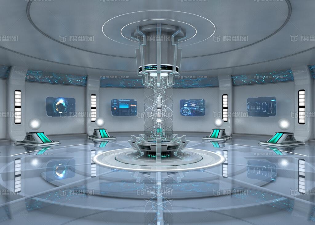 科幻空间站场景 未来科幻模型-科幻场景模型库-3ds Max(.max)模型下载-cg模型网