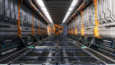科幻隧道 飞船内部模型-科幻场景模型库-Cinema 4D(.c4d)模型下载-cg模型网