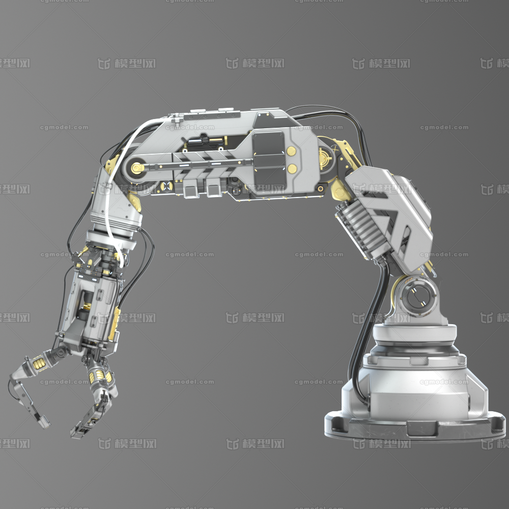科幻机械臂(带控制器绑定)模型-工业设备模型库-Cinema 4D(.c4d)模型下载-cg模型网
