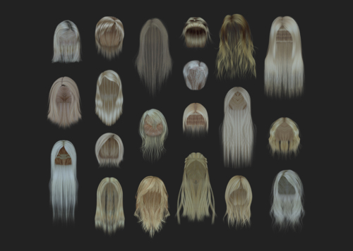 长发   中发   中短发  短发   中长发   各种女性头发   现代头发