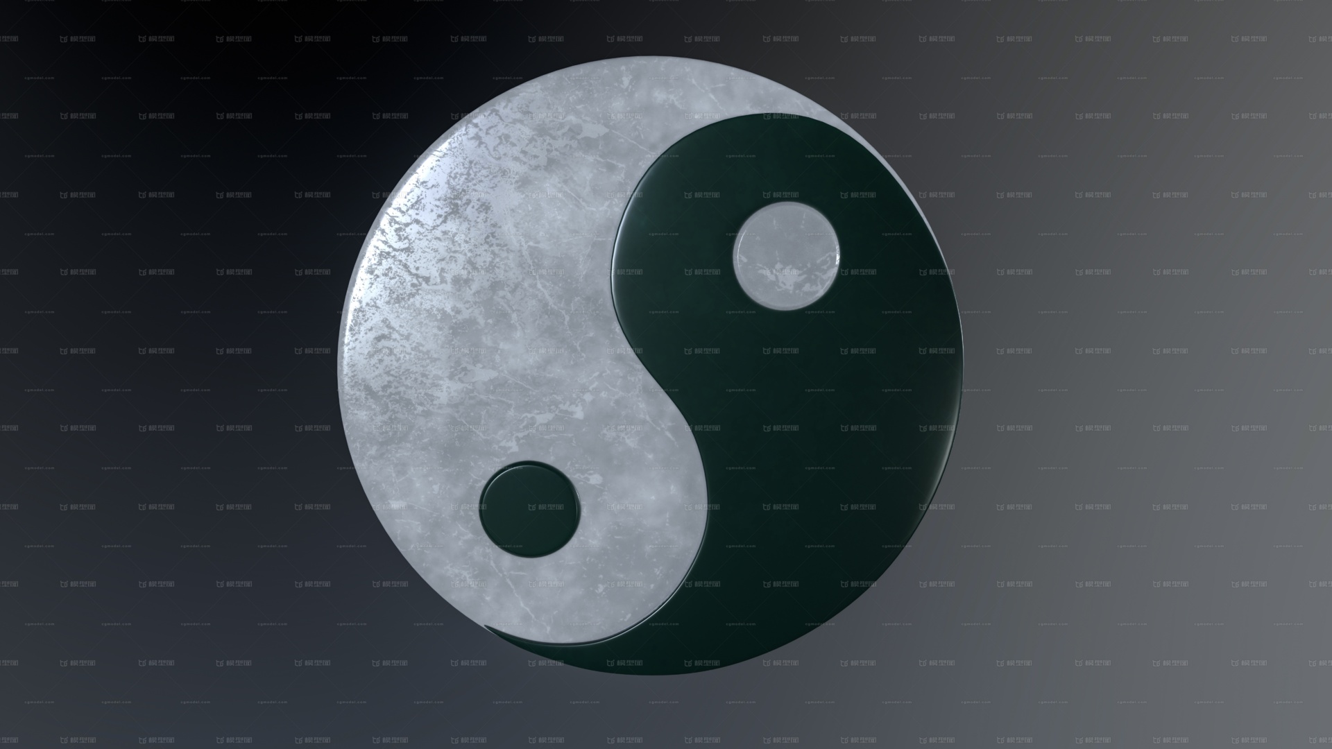 (免费分享)玉制太极模型-场景部件模型库-Maya(.ma/.mb)模型下载-cg模型网