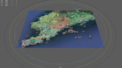 辽宁省 大连市模型-地形模型库-Maya(.ma/.mb)模型下载-cg模型网