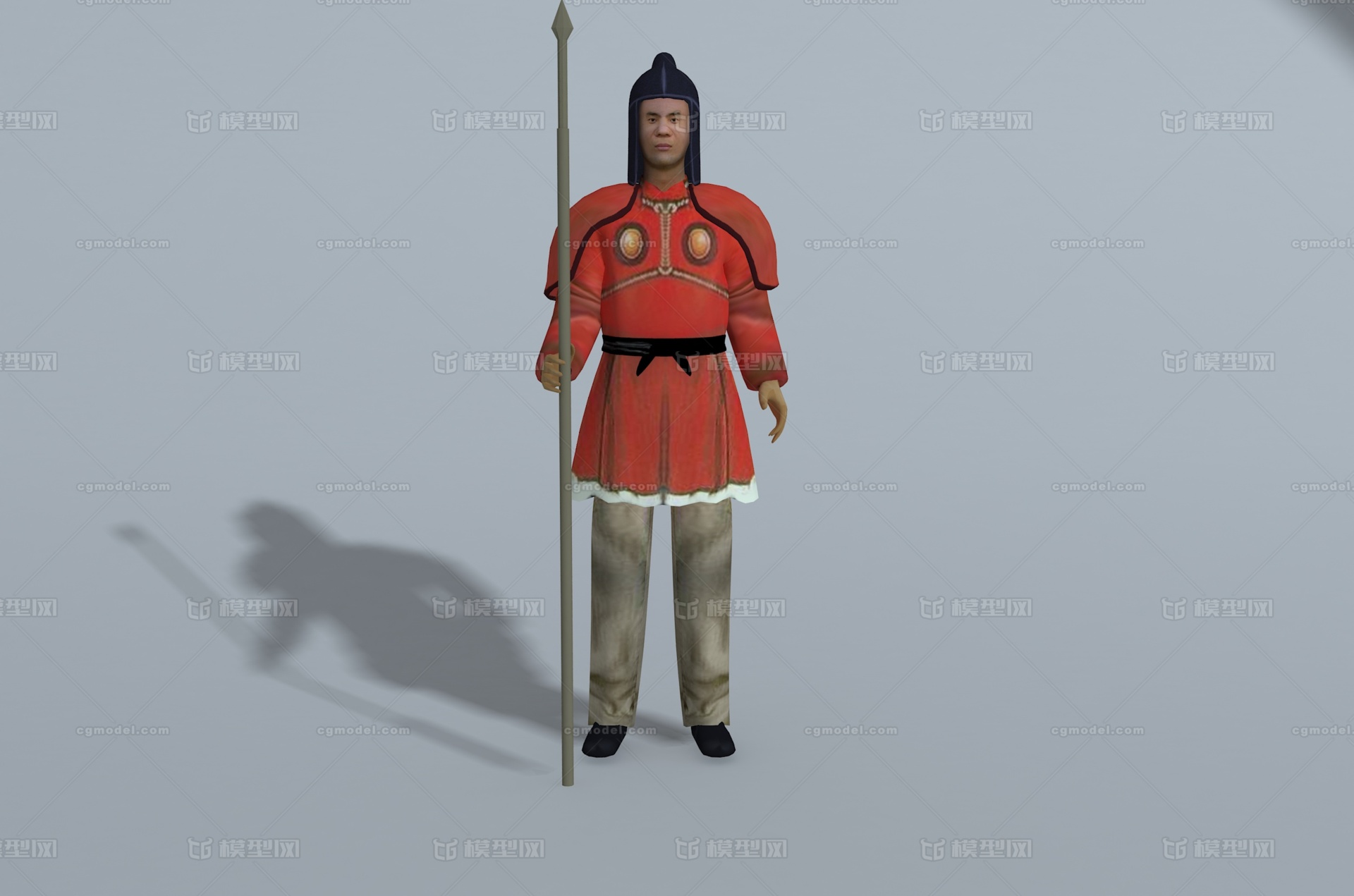 隋唐士兵 古代士兵模型-男人模型库-3ds Max(.max)模型下载-cg模型网