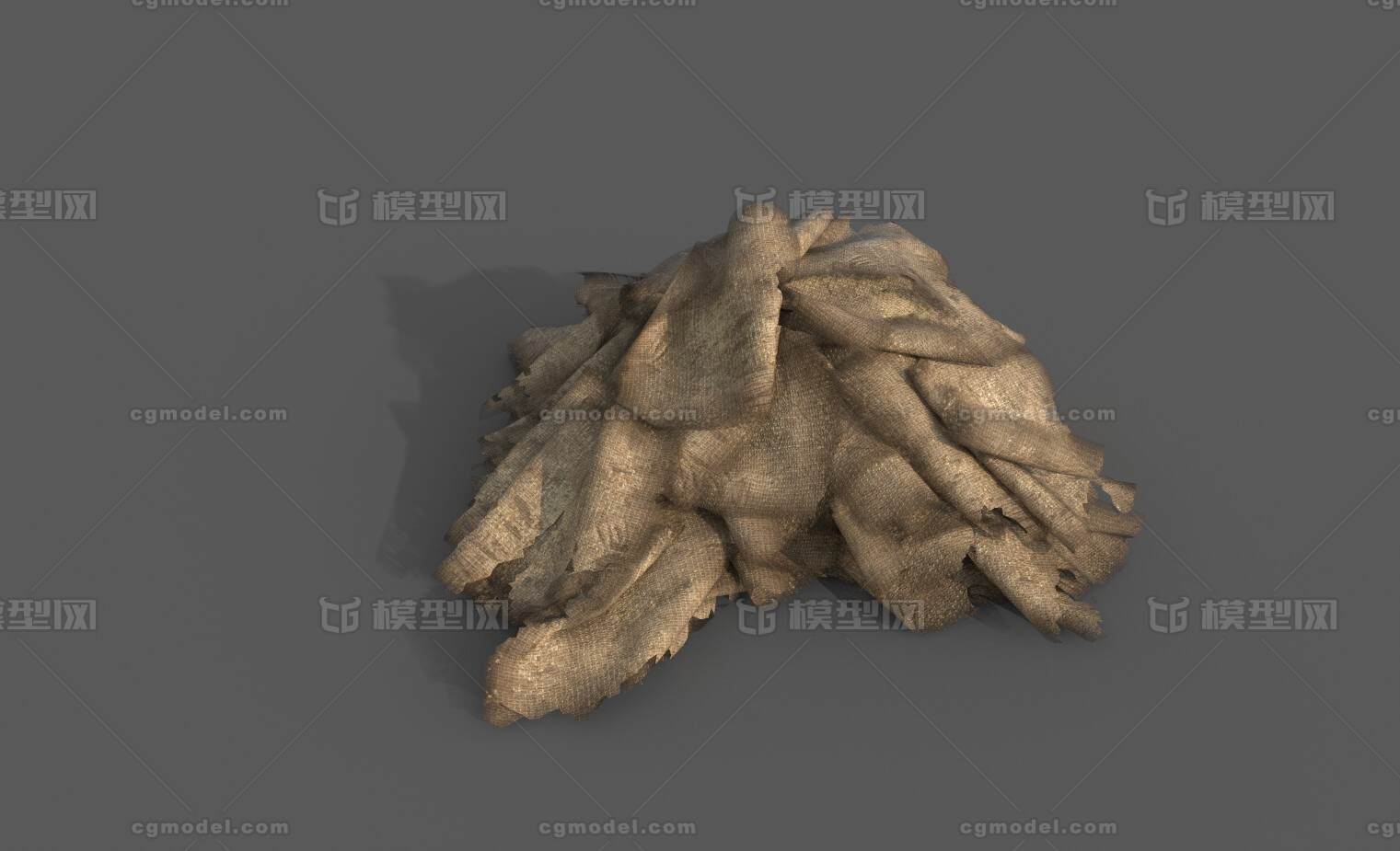 破布 烂布模型-场景部件模型库-FBX(.fbx)模型下载-cg模型网