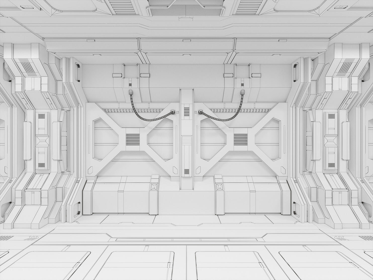 星际空间站走廊模型 - 游戏/影视/动画 - 作品模型 - CG模型网