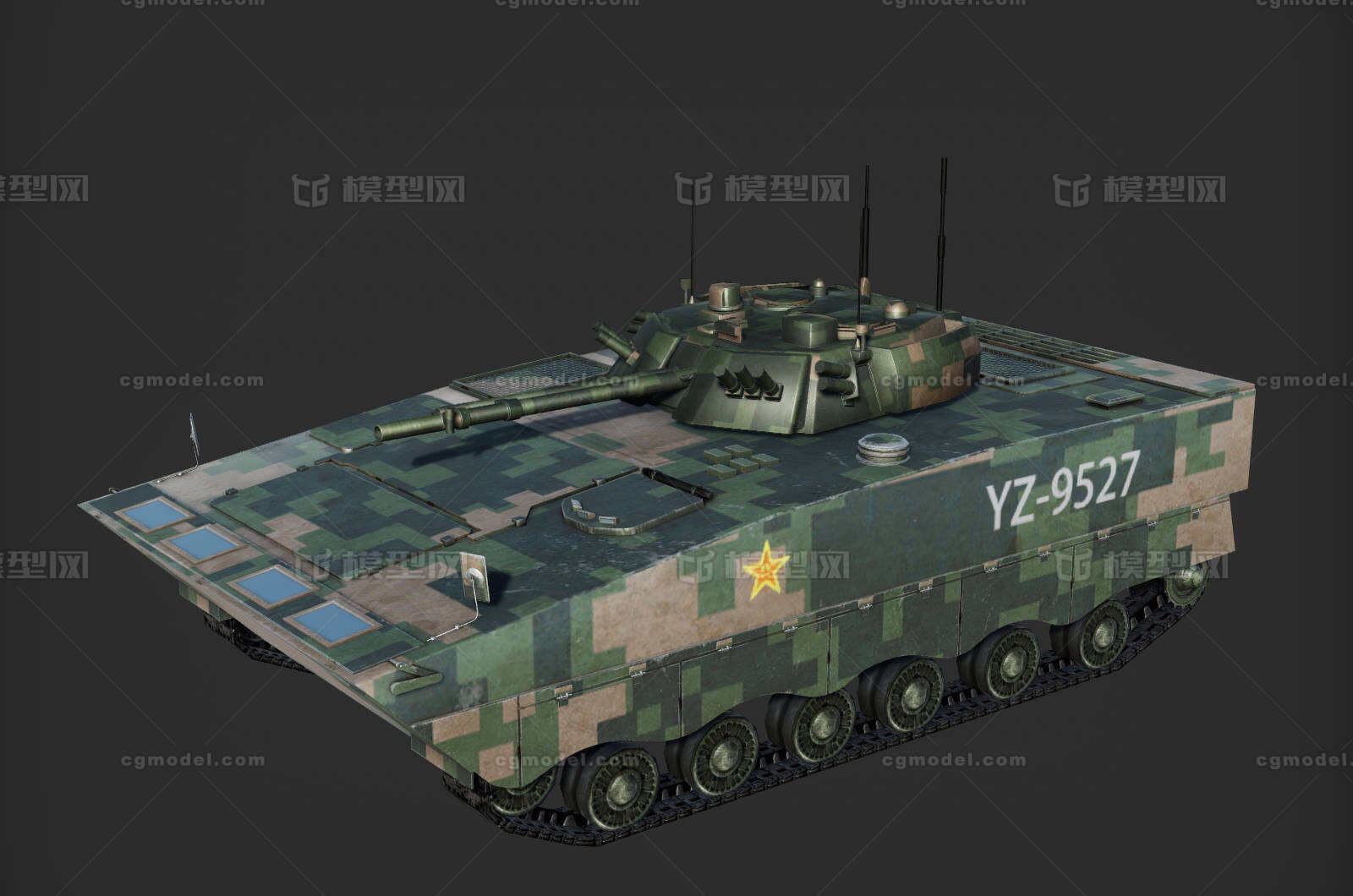 04A式步战车 中国步战车模型-装甲车／坦克模型库-3ds Max(.max)模型下载-cg模型网