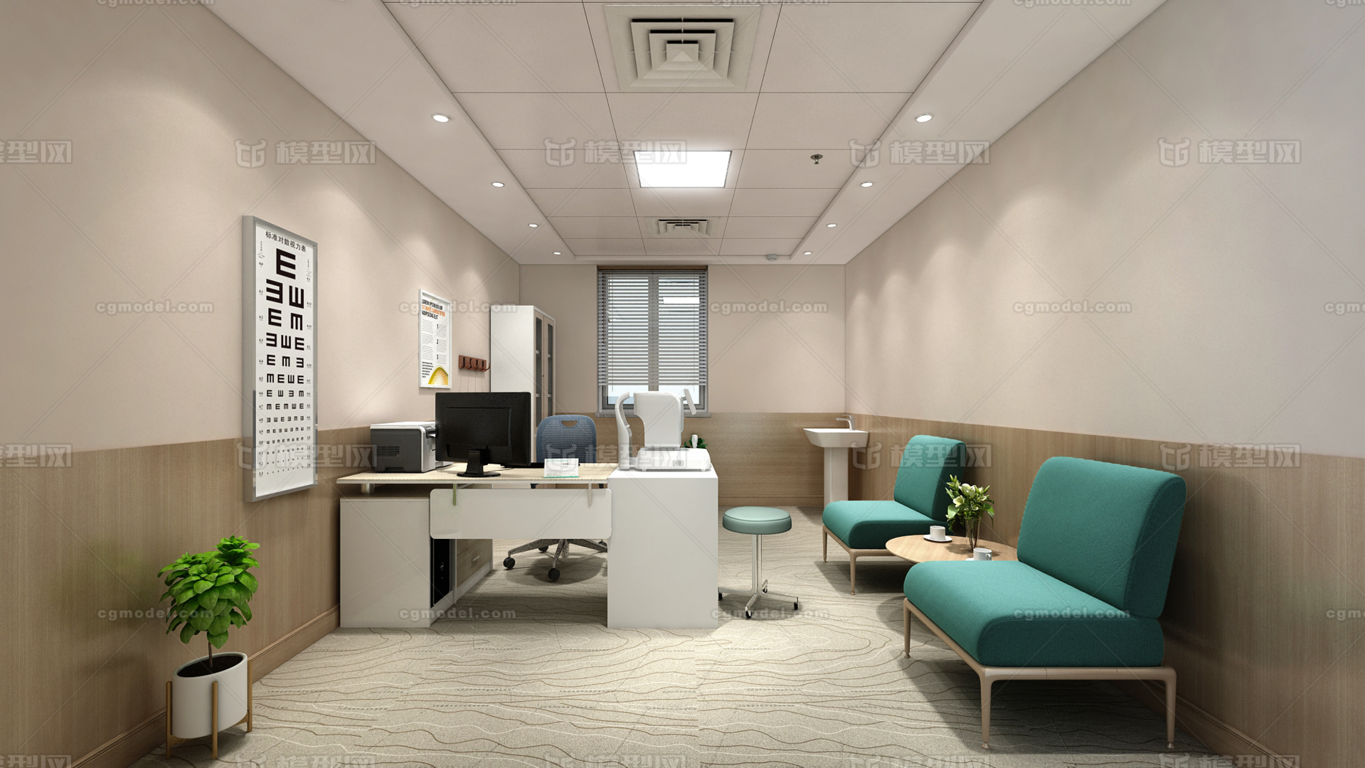 医生办公室 诊室模型-现代场景模型库-Blender(.blend)模型下载-cg模型网
