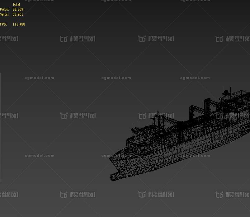 901补给舰模型-军舰模型库-3ds Max(.max)模型下载-cg模型网