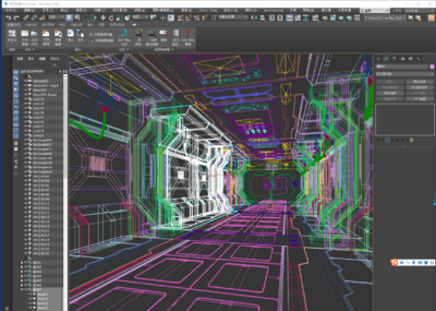 科幻太空站宇宙空间站走廊 有镜头动画模型-科幻场景模型库-3ds Max(.max)模型下载-cg模型网