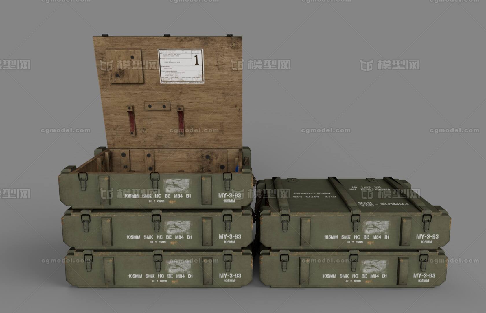 次世代弹药木箱 战争物资模型-其他器械模型库-Cinema 4D(.c4d)模型下载-cg模型网