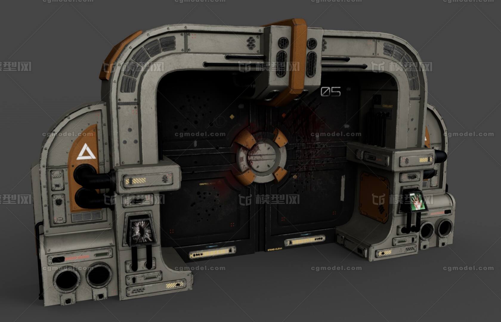 科幻风 科技门模型-门窗模型库-Cinema 4D(.c4d)模型下载-cg模型网