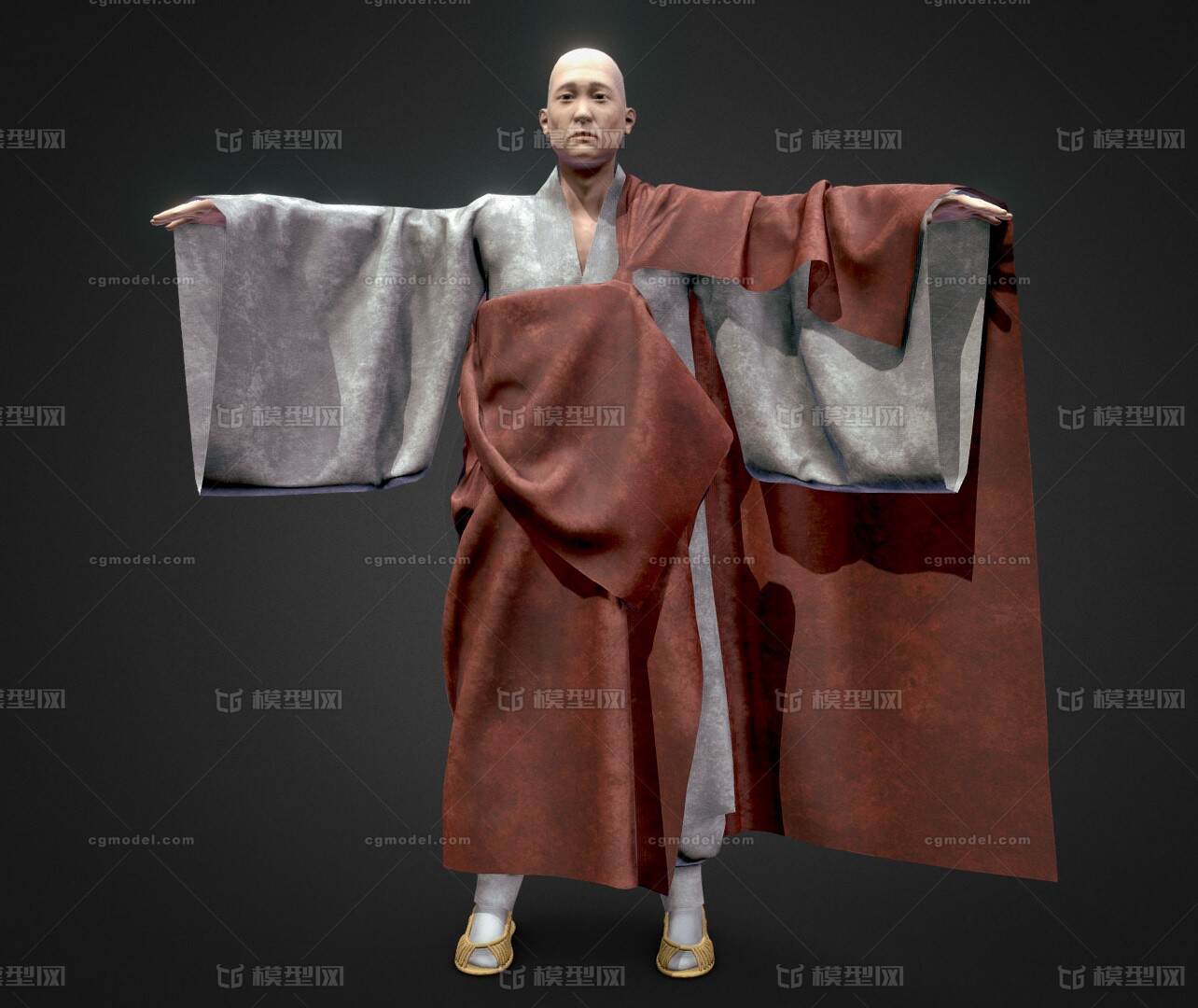 僧人 僧人模型模型-男人模型库-FBX(.fbx)模型下载-cg模型网