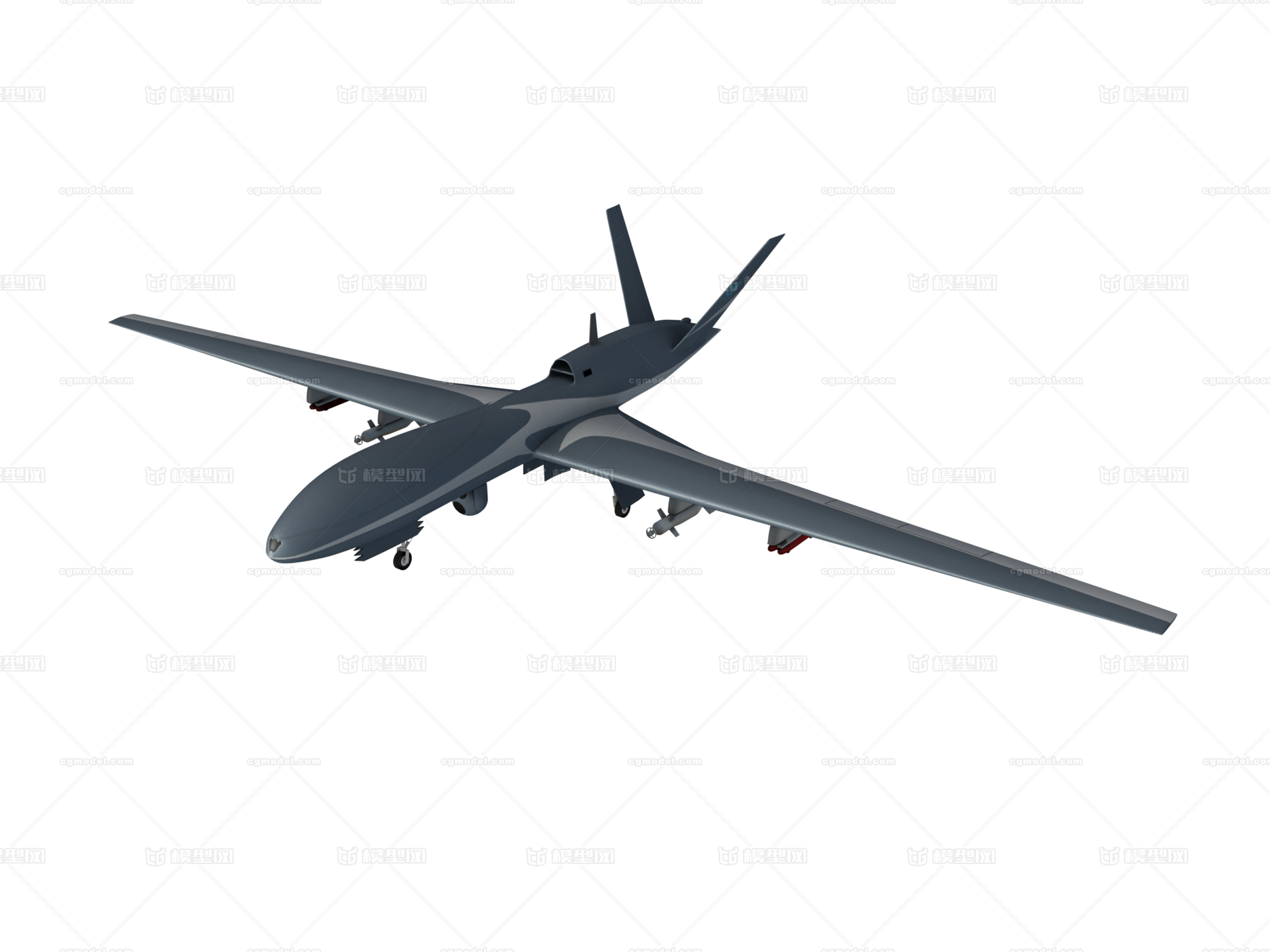 WZ10 无人侦察机10模型-军用飞机模型库-3ds Max(.max)模型下载-cg模型网