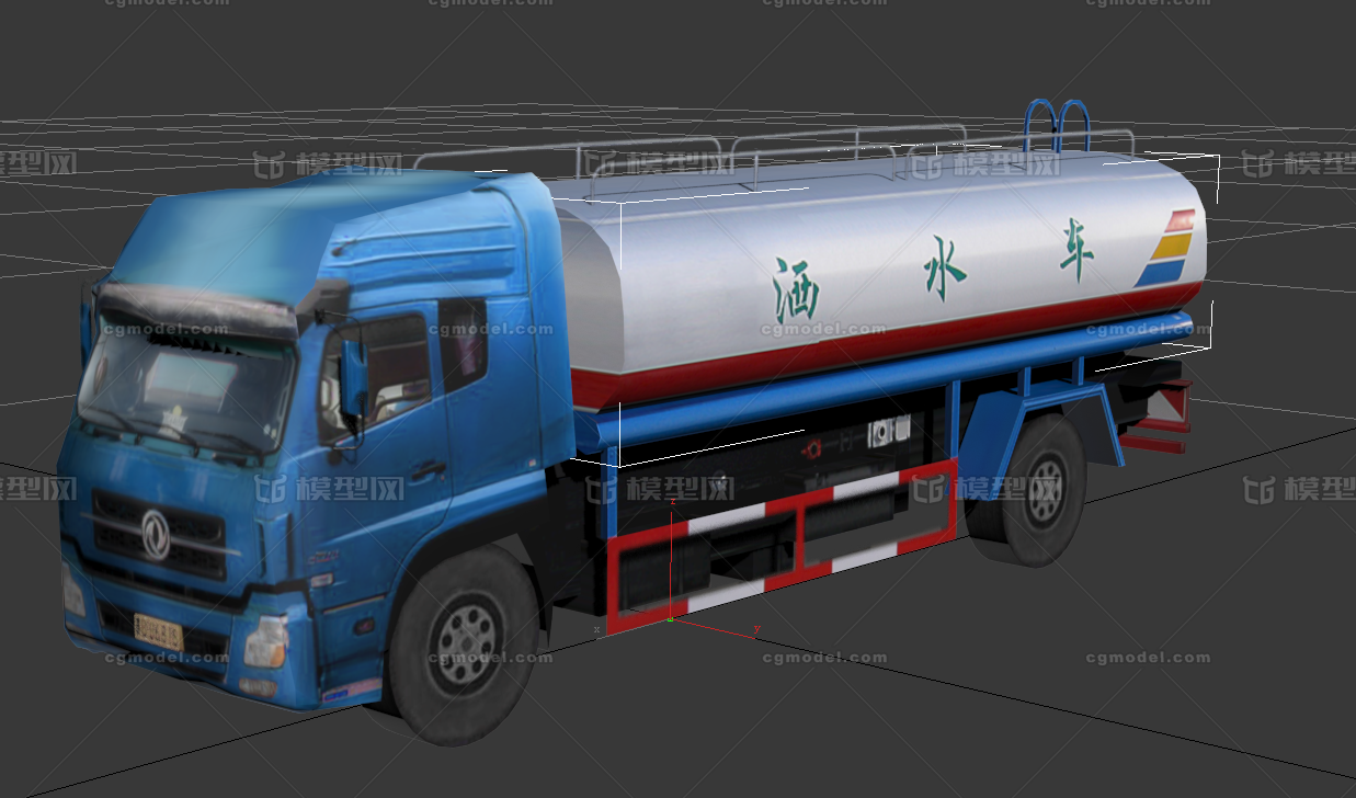 自制洒水车FLT格式openflight模型模型-其他模型库-3ds Max(.max)模型下载-cg模型网