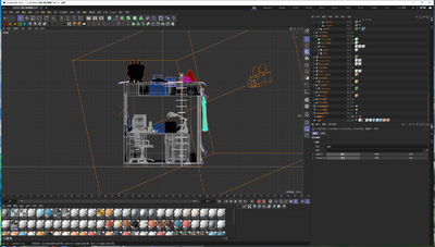 C4D小屋 室内模型-红色模型库-Cinema 4D(.c4d)模型下载-cg模型网