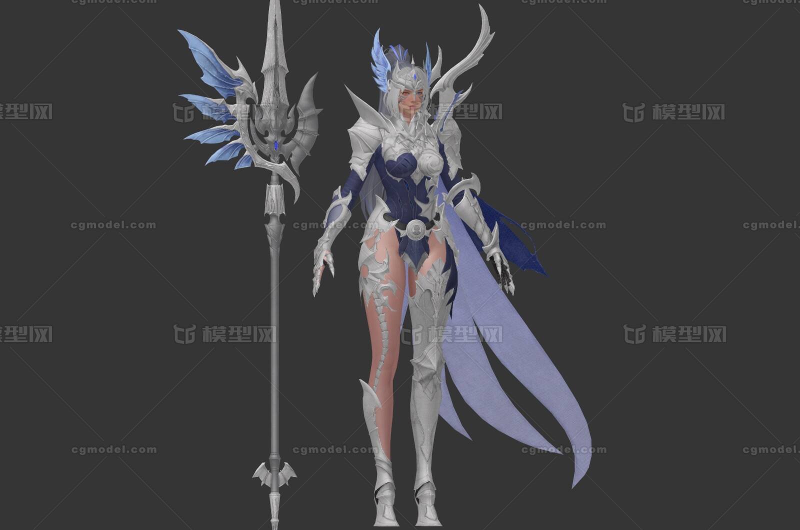 次世代 女武神模型-女人模型库-3ds Max(.max)模型下载-cg模型网