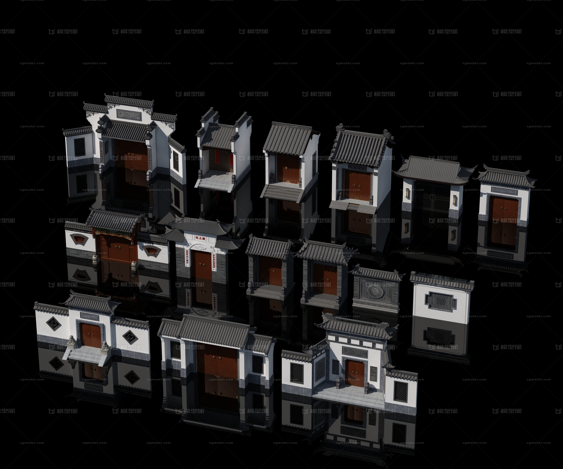 中式 古建模型-公共设施模型库-3ds Max(.max)模型下载-cg模型网