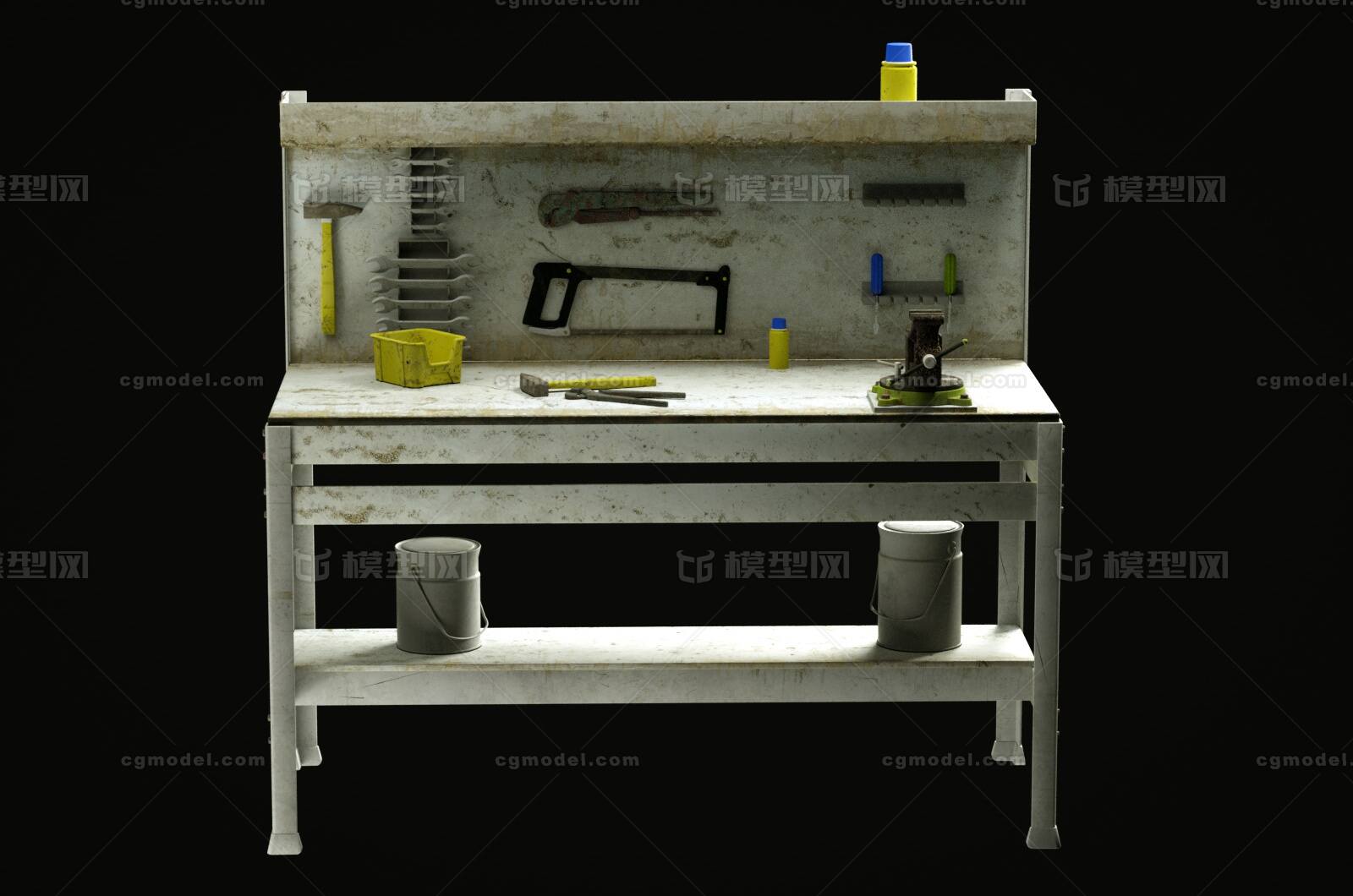 工具台 工具置物架模型-五金工具模型库-Cinema 4D(.c4d)模型下载-cg模型网