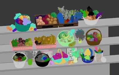 水果 蔬菜模型-生鲜果蔬模型库-3ds Max(.max)模型下载-cg模型网