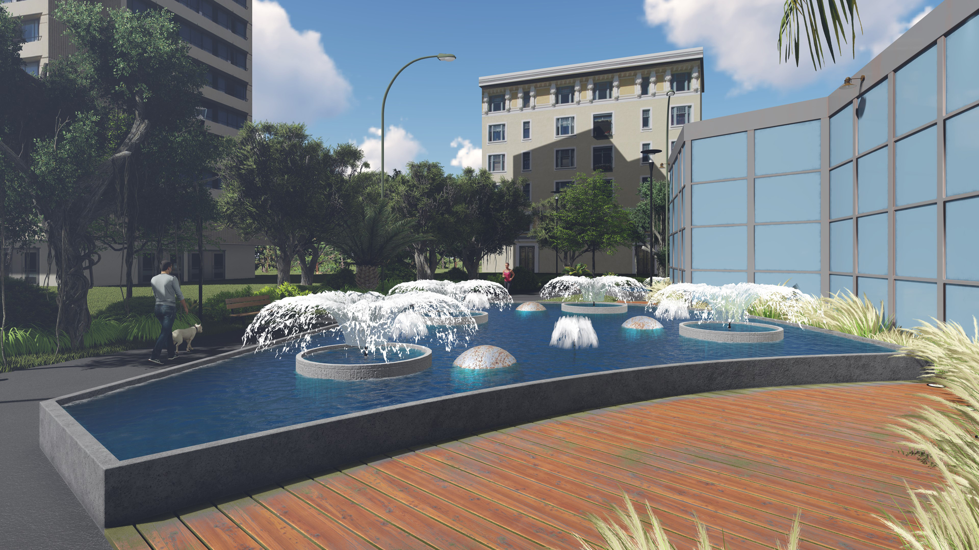 喷泉水池景观设计模型 - 场景/空间/建筑 - 作品模型 - CG模型网