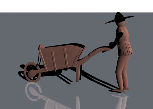 stl)模型推磨 六七八九是年代 古代拉磨 农村磨坊 改革人物角色 雕塑