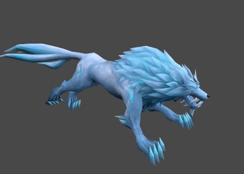 动画 魔狼,冰原狼,简模 ,冰霜魔狼,wolf,坐骑模型-哺乳模型库-FBX(.fbx)模型下载-cg模型网