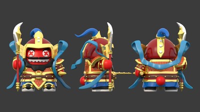 魔鬼猫-门神3d造型(神荼)模型-男人模型库-3ds Max(.max)模型下载-cg模型网