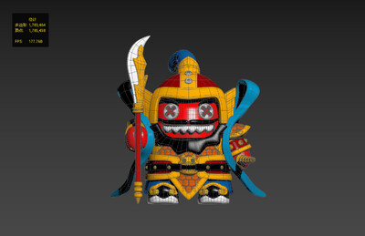 魔鬼猫-门神3d造型(神荼)模型-男人模型库-3ds Max(.max)模型下载-cg模型网