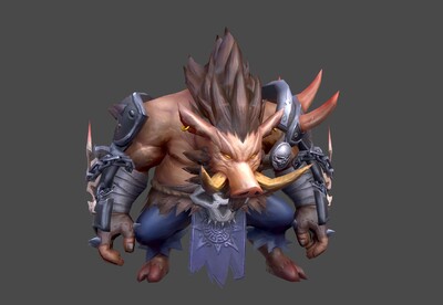 带动画 猪妖模型-异形怪物模型库-FBX(.fbx)模型下载-cg模型网