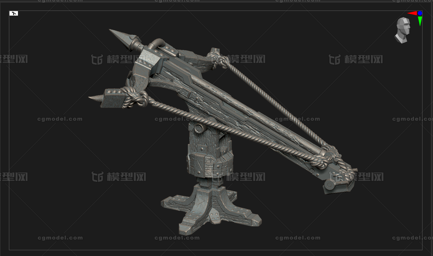 弩车 弓弩模型-冷兵器模型库-Zbrush(.ztl/.zbp)模型下载-cg模型网