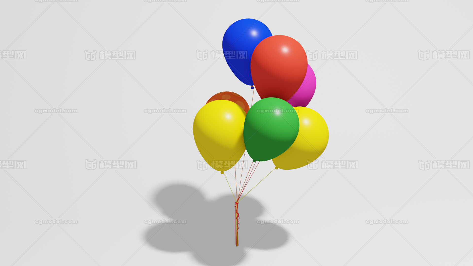 气球 生日气球模型-其他模型库-Blender(.blend)模型下载-cg模型网