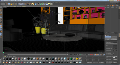 客厅 室内场景模型-客厅模型库-Cinema 4D(.c4d)模型下载-cg模型网