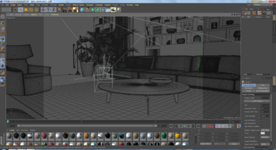 客厅 室内场景模型-客厅模型库-Cinema 4D(.c4d)模型下载-cg模型网