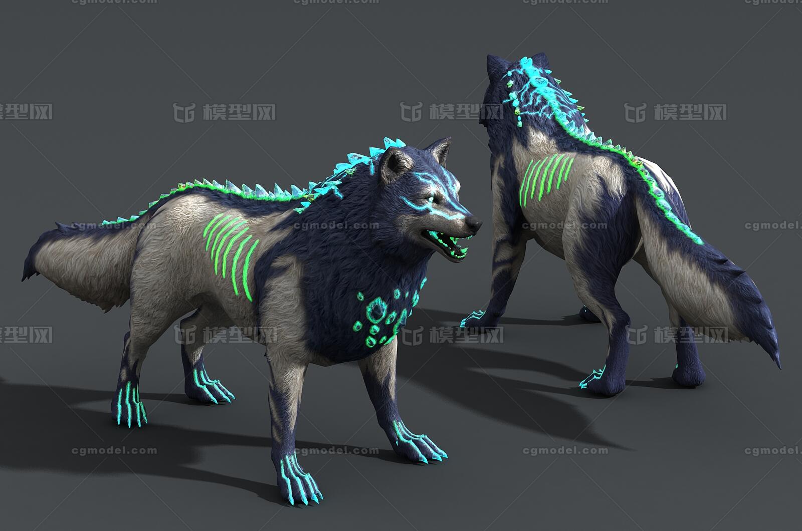卡通 魔狼模型-神话/幻想模型库-3ds Max(.max)模型下载-cg模型网