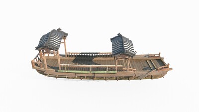 古代木船运输船游船模型-古代船/仿古船模型库-3ds Max(.max)模型下载-cg模型网