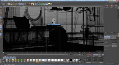 OC工程-室内 场景工程模型-客厅模型库-Cinema 4D(.c4d)模型下载-cg模型网