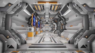 科幻 走廊过道模型-科幻场景模型库-Unreal Engine模型下载-cg模型网