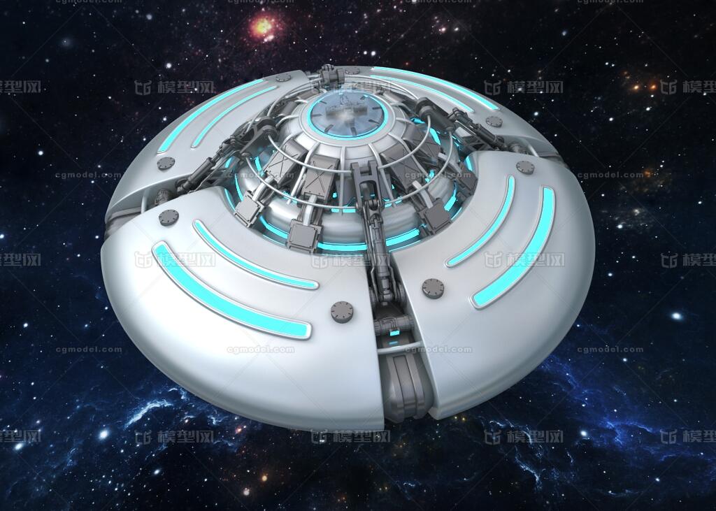 UFO飞碟模型场景 宇宙飞船模型-科幻场景模型库-3ds Max(.max)模型下载-cg模型网