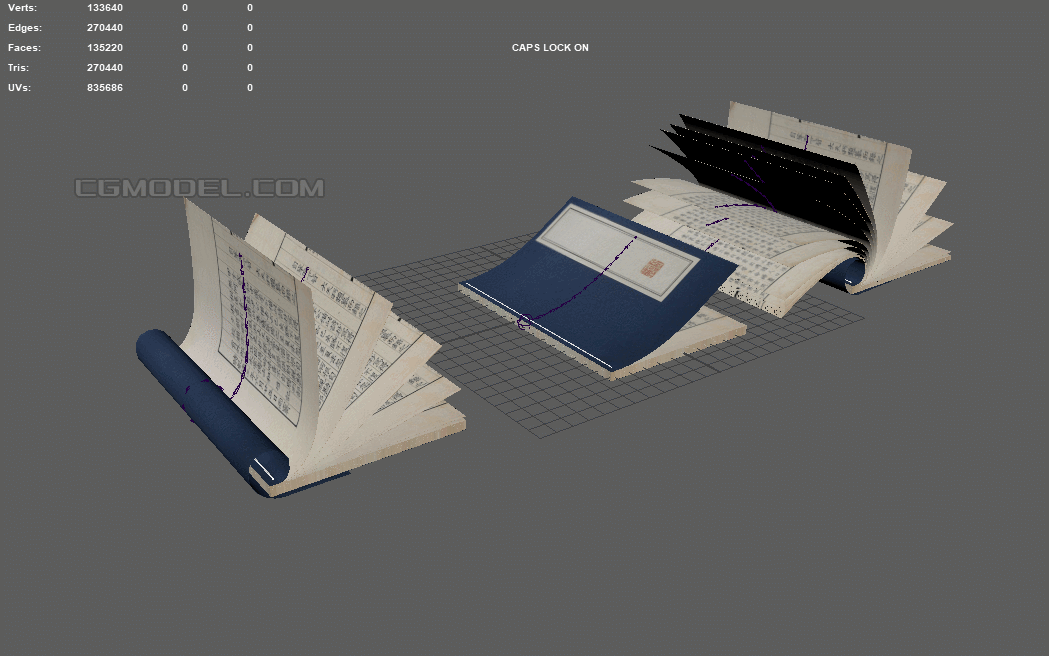 翻书动画【带绑定】翻书 古书模型-个人用品模型库-FBX(.fbx)模型下载-cg模型网