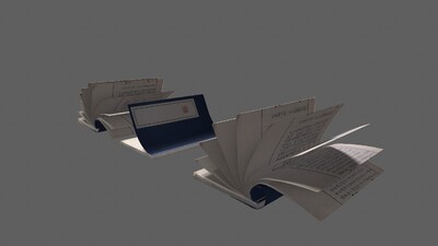 翻书动画【带绑定】翻书 古书模型-个人用品模型库-FBX(.fbx)模型下载-cg模型网