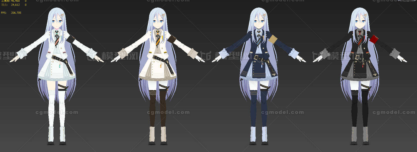 学生 职高模型-女人模型库-3ds Max(.max)模型下载-cg模型网