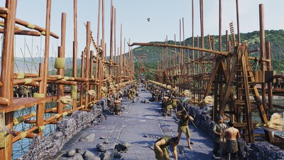 古代工人建造桥梁 建筑修桥造桥模型-古代场景模型库-3ds Max(.max)模型下载-cg模型网