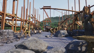 古代工人建造桥梁 建筑修桥造桥模型-古代场景模型库-3ds Max(.max)模型下载-cg模型网