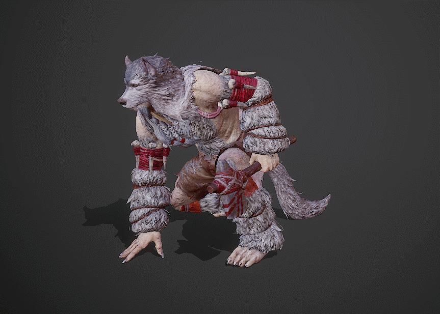 PBR 狼人模型-异形怪物模型库-FBX(.fbx)模型下载-cg模型网
