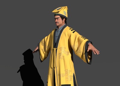 道士 茅山道士模型-男人模型库-FBX(.fbx)模型下载-cg模型网