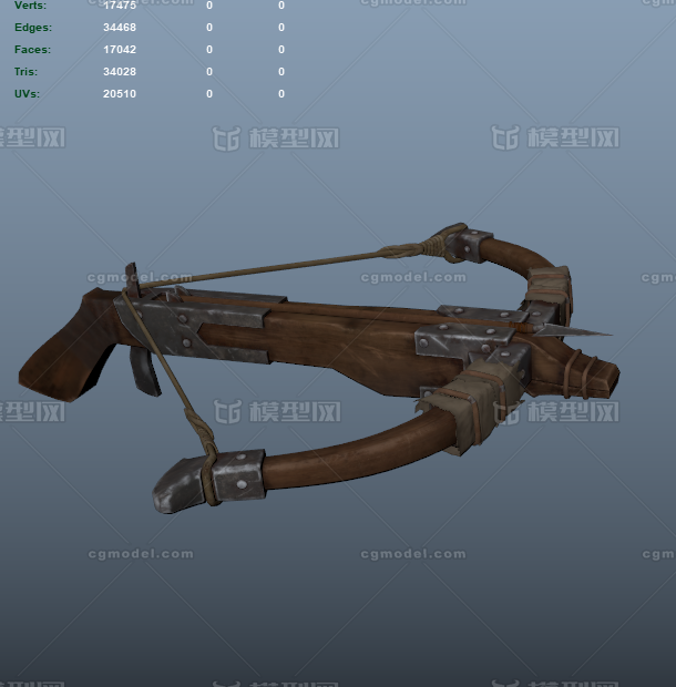 弓弩 弩模型-冷兵器模型库-Maya(.ma/.mb)模型下载-cg模型网